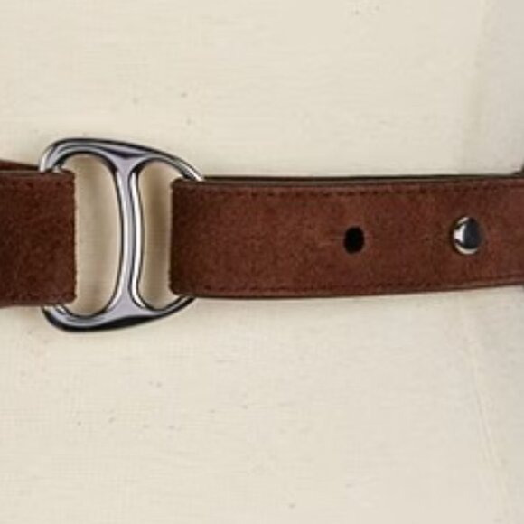 Lauren Ralph Lauren 1.5" Equestrian D-Ring Suede Belt - Picture 3 of 3